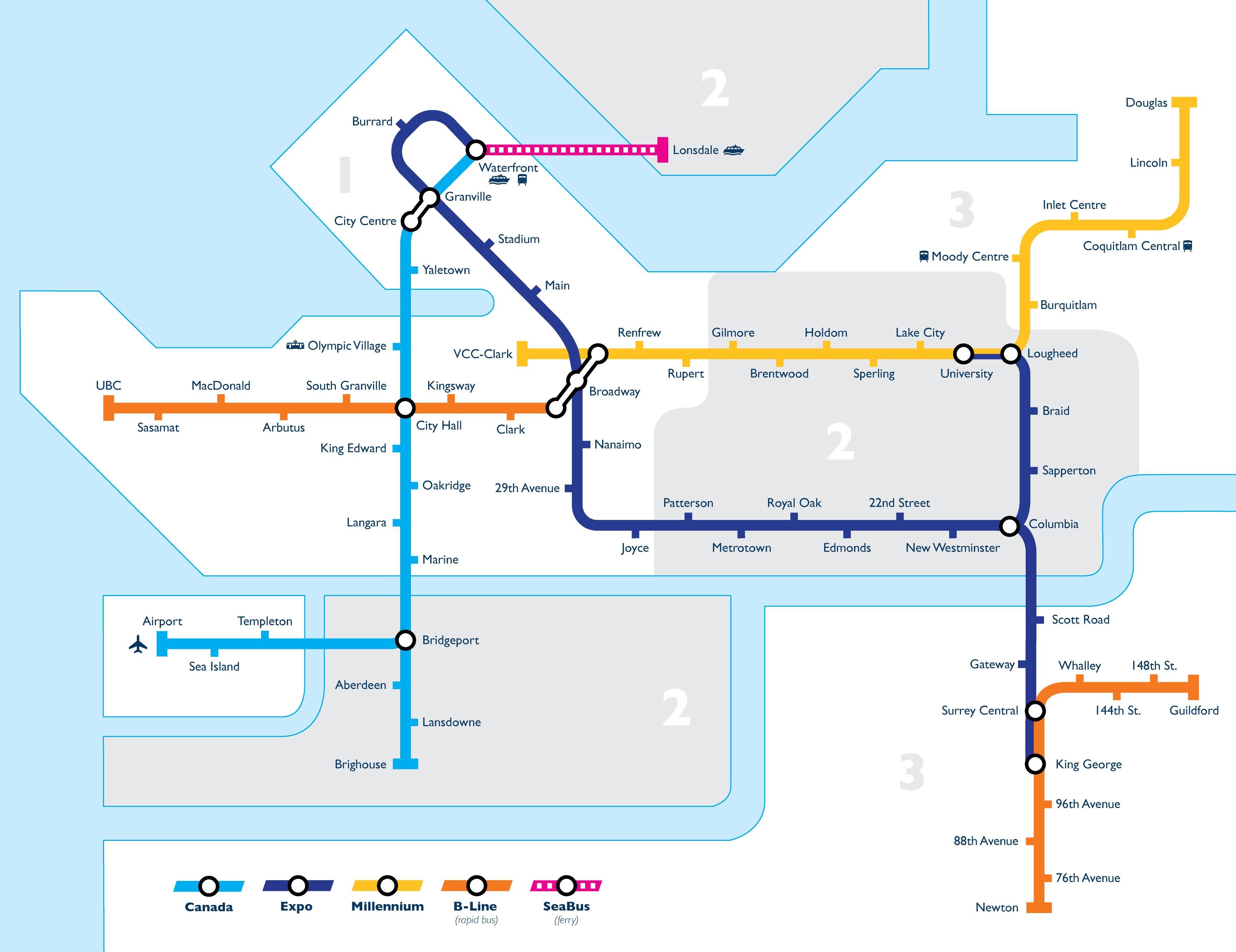 Vancouver Transit Map